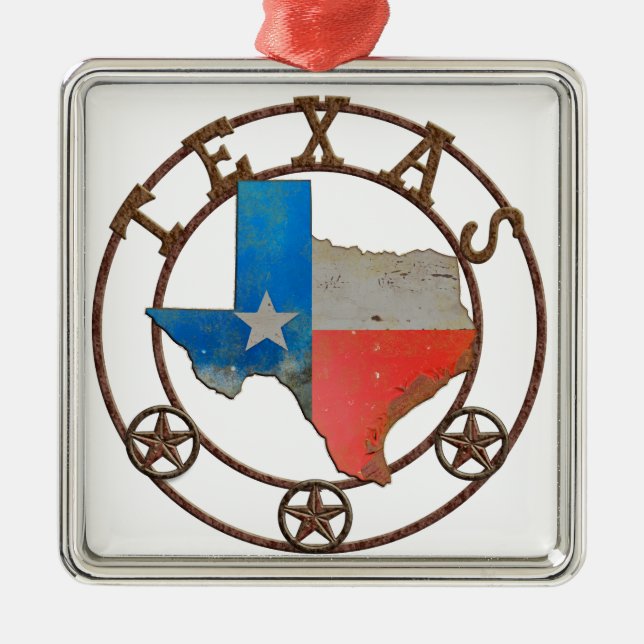 Staat von Texas-Schmiedeeisen Ornament Aus Metall (Vorne)