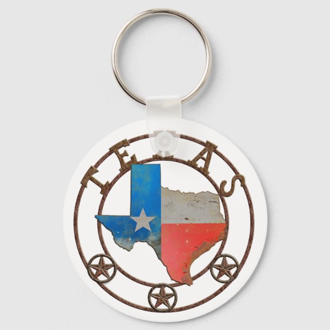 Staat von Texas-Schmiedeeisen Schlüsselanhänger (Vorderseite)