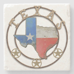Staat von Texas-Schmiedeeisen Steinuntersetzer
