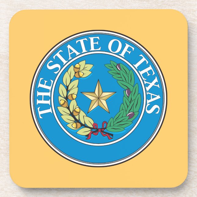 Staat von Texas Siegel Untersetzer (Vorderseite)