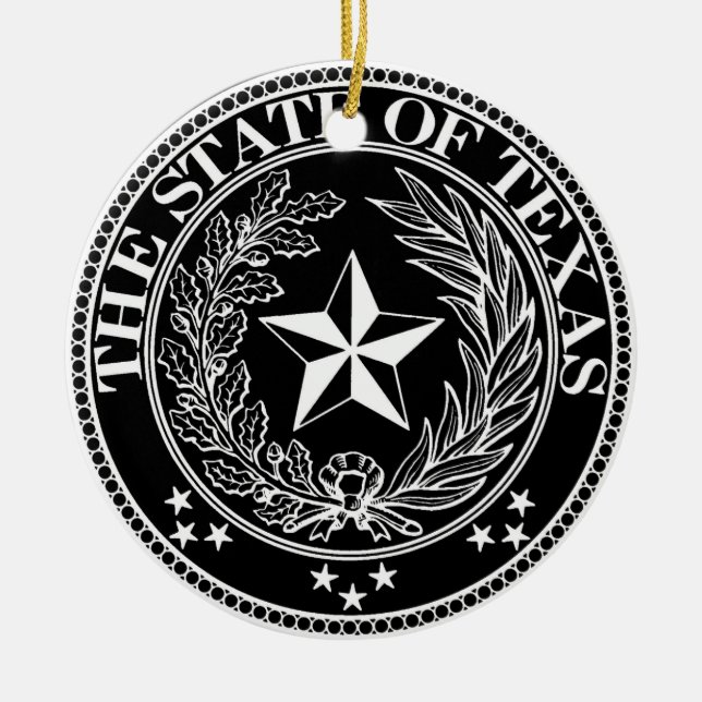 Staat von Texas-Verzierung Keramik Ornament (Vorne)