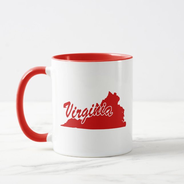 Staat von Virginia Form Rote Tasse (Links)