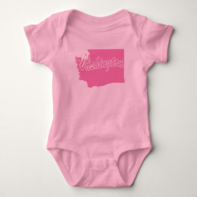 Staat von Washington Shape Baby Bodysuit Strampler (Vorderseite)