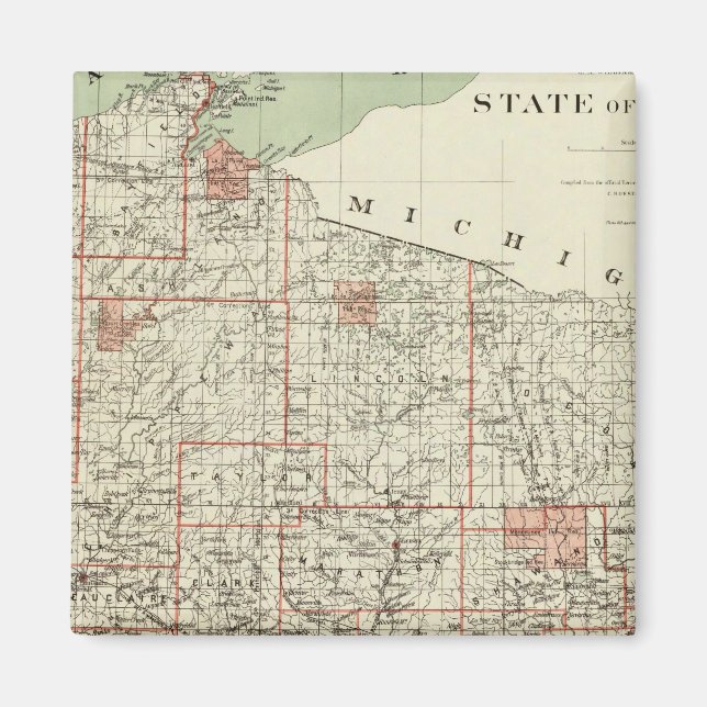 Staat von Wisconsin Magnet (Vorne)