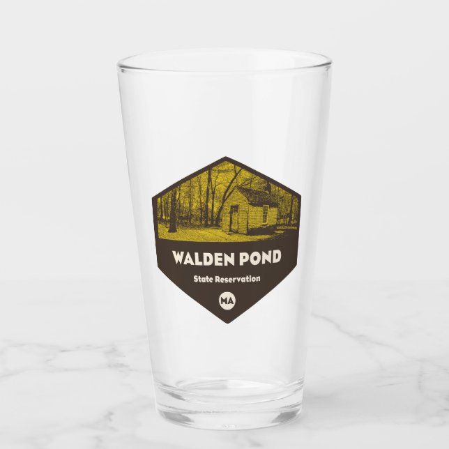 Staat Walden Pond Massachusetts Glas (Vorderseite)