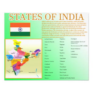Staaten Indiens Fotodruck