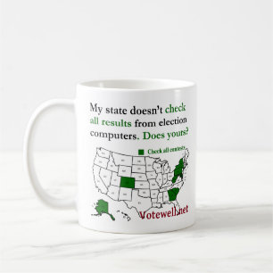 Staaten Karo aller oder bundesstaatlichen Wahlerge Kaffeetasse