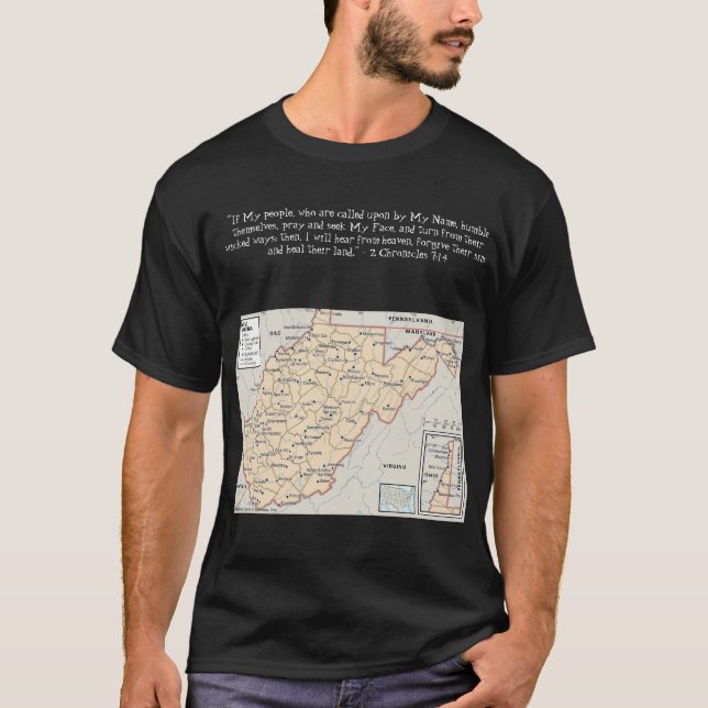 Staaten, Provinzen und Territorien - W. Virginia T-Shirt (Vorderseite)