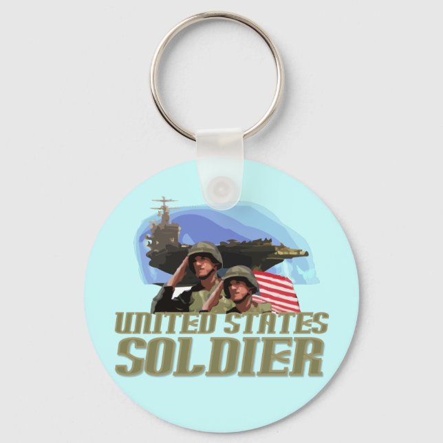 Staaten Soldier Tshirts und Geschenke Schlüsselanhänger (Vorderseite)
