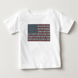 Staaten u. Kapitalien des USA-  Baby T-shirt