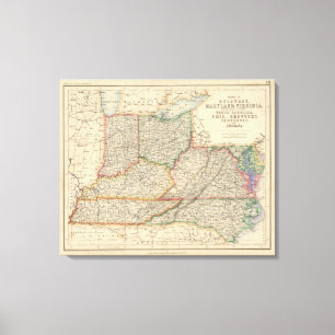 Staaten von Delaware und von Maryland Leinwanddruck