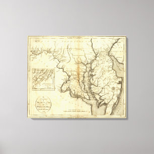 Staaten von Maryland und von Delaware Leinwanddruck