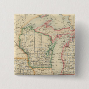Staaten von Michigan, Wisconsin und Iowa Button