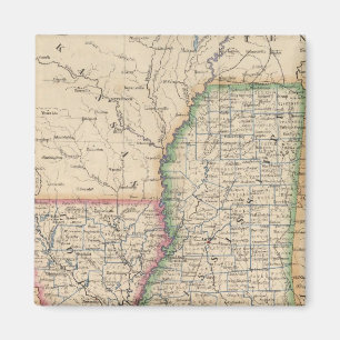Staaten von Mississippi und Louisiana Magnet