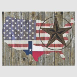 Staatliche Fahne von Texas Lone Star Seidenpapier