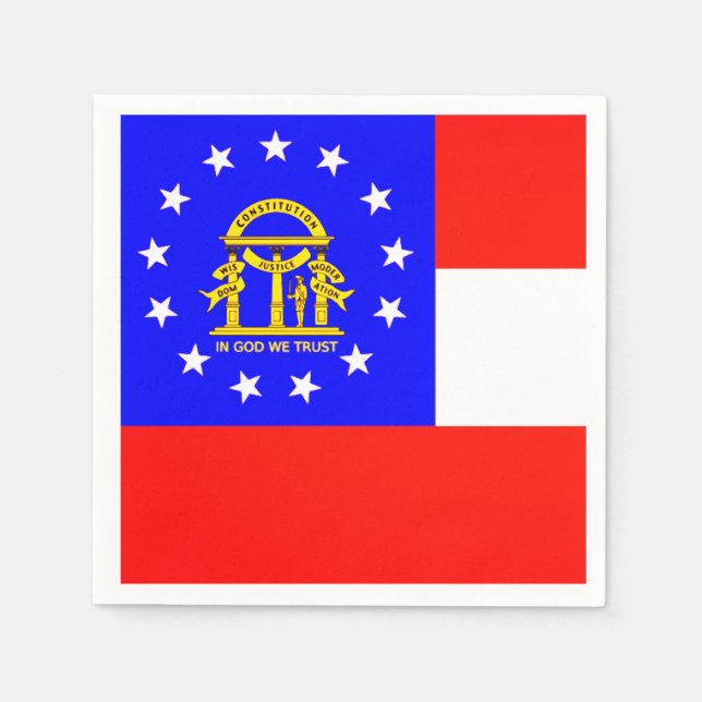 Staatliche Flagge Georgiens Papier Party Napkins Serviette (Vorderseite)