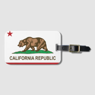 Staatliche Flagge Kaliforniens, USA Gepäckanhänger