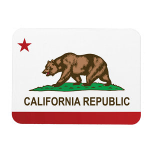 Staatliche Flagge Kaliforniens, USA Magnet