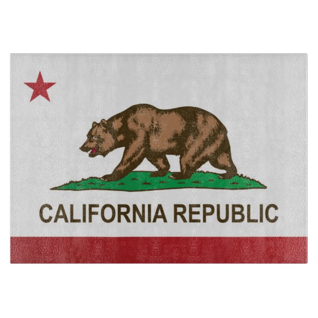Staatliche Flagge Kaliforniens, USA Schneidebrett (Vorderseite)
