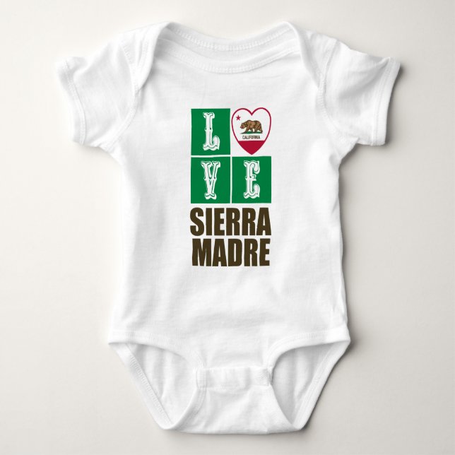 Staatliche Flaggen der Republik Kalifornien Herz S Baby Strampler (Vorderseite)