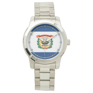 Staatliche Flaggengestaltung West Virginia Armbanduhr