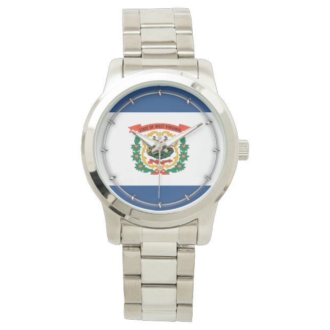 Staatliche Flaggengestaltung West Virginia Armbanduhr (Vorderseite)
