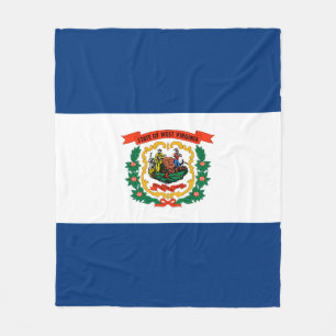 Staatliche Flaggengestaltung West Virginia Fleecedecke