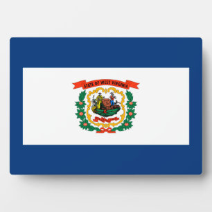 Staatliche Flaggengestaltung West Virginia Fotoplatte