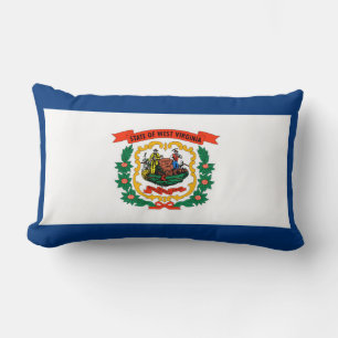 Staatliche Flaggengestaltung West Virginia Lendenkissen