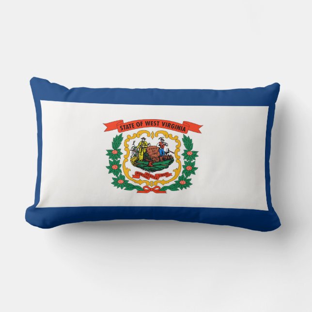 Staatliche Flaggengestaltung West Virginia Lendenkissen (Vorderseite)