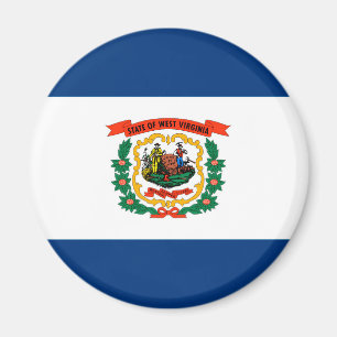 Staatliche Flaggengestaltung West Virginia Magnet