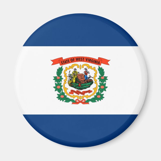 Staatliche Flaggengestaltung West Virginia Magnet (Vorne)
