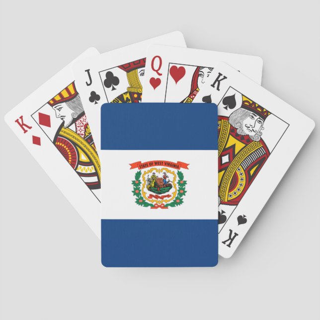 Staatliche Flaggengestaltung West Virginia Spielkarten (Rückseite)