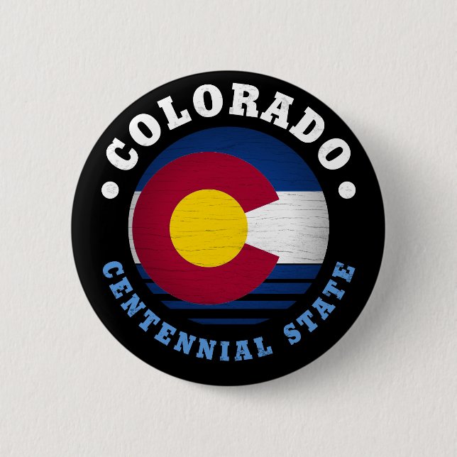 STAATLICHER FLAG VON COLORADO BUTTON (Vorderseite)