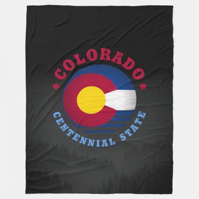 STAATLICHER FLAG VON COLORADO FLEECEDECKE (Vorderseite)