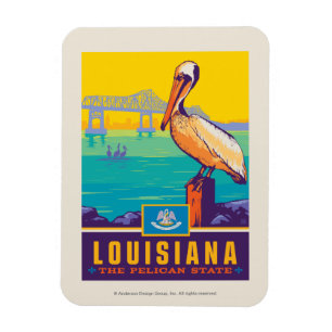 Staatlicher Stolz Louisiana Magnet