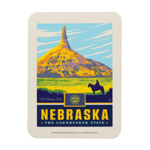 Staatlicher Stolz Nebraska Magnet
