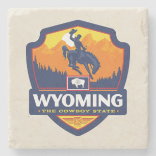 Staatlicher Stolz   Wyoming Steinuntersetzer