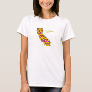Staats-Liebe-T-Shirt Kaliforniens goldenes T-Shirt