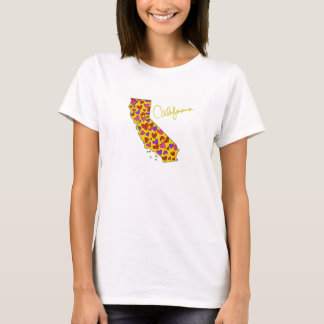 Staats-Liebe-T-Shirt Kaliforniens goldenes T-Shirt