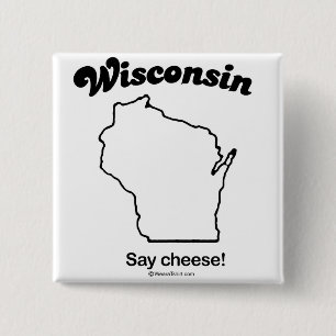 STAATS-MOTTO WISCONSINS "WISCONSIN" T - Shirts und Button