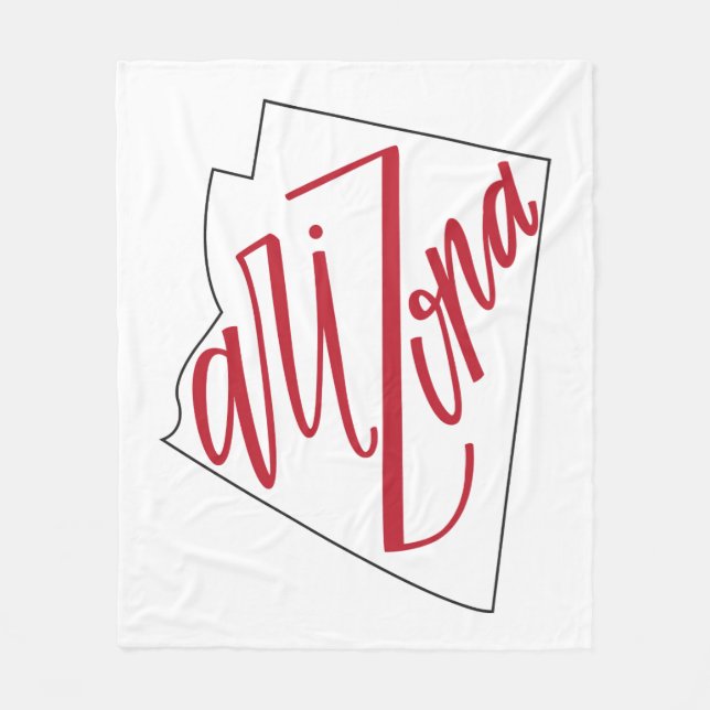 Staats-Typografie-Entwurf Arizonas | Fleecedecke (Vorderseite)