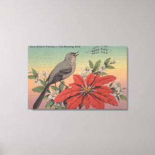 Staats-Vogel von FloridaMocking BirdFlorida Leinwanddruck