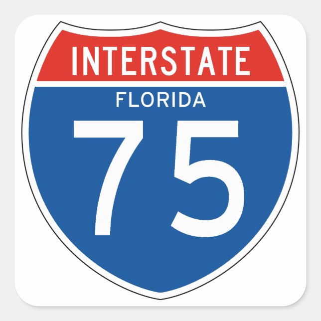 Staatsbahn 75 - Florida Quadratischer Aufkleber (Vorderseite)