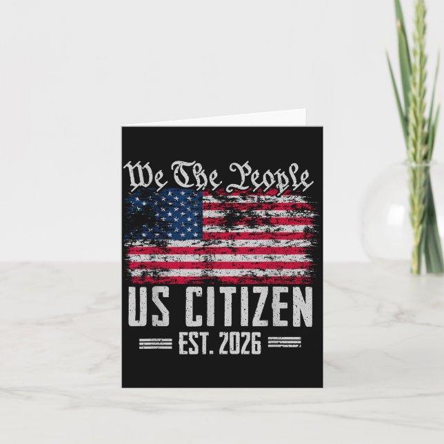 Staatsbürgerschaft 2026 Dekoration USA Neuer Ameri Karte (Vorderseite)