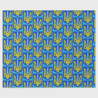 Staatsemblem der Ukraine Goldener Dreizack Fine Ar Geschenkpapier