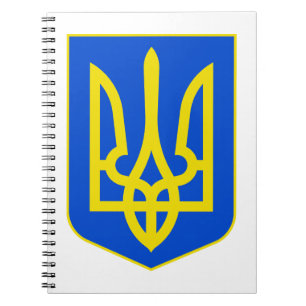 Staatsemblem der Ukraine Goldener Dreizack Fine Ar Notizblock