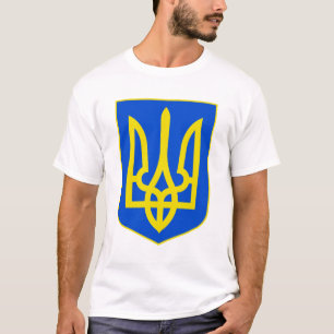 Staatsemblem der Ukraine Goldener Dreizack Fine Ar T-Shirt
