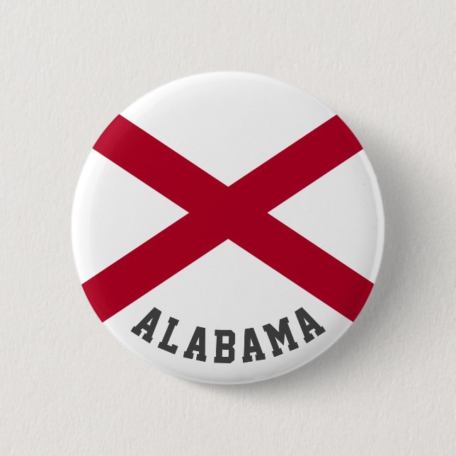 Staatsflagge Alabama Button (Vorderseite)