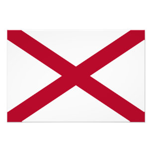 Staatsflagge Alabama Fotodruck